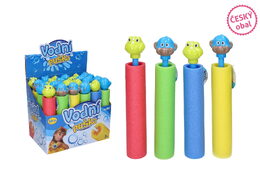 Vodní trubice/puška zvířátko pěnová 27x5cm 3 druhy 24ks v boxu