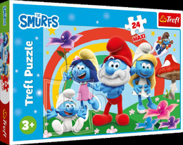 Puzzle maxi 24 dílků Šmoulové 60x40cm v krabici 40x27x5cm