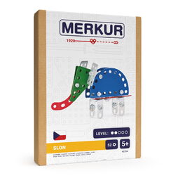 Stavebnice MERKUR Slon mini 52ks v krabici 13x18,5x3cm