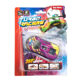 Auto závodní převracecí plast 9cm na zpětné natažení mix barev na kartě