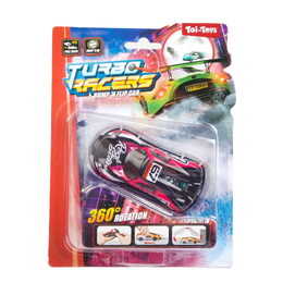 Auto závodní převracecí plast 9cm na zpětné natažení mix barev na kartě