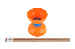 Diabolo velké sada plast/dřevo 35x12cm 2 barvy na kartě