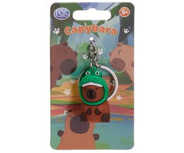Capybara přívěsek kov/plast 5-6cm mix druhů na kartě