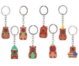 Capybara přívěsek kov/plast 5-6cm mix druhů na kartě