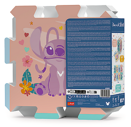 Pěnové puzzle Lilo & Stitch 32x32x1cm 8ks v sáčku 0m+