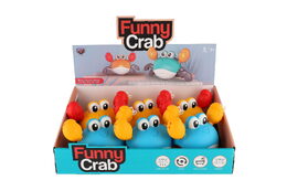 Krab lezoucí na natažení plast 20x12cm 2 barvy 6ks v boxu