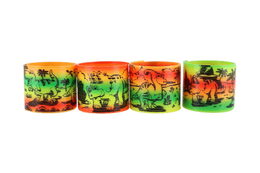 Spirála/pružina dinosaurus plast průměr 7,5cm v sáčku 12ks v boxu