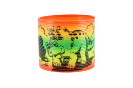 Spirála/pružina dinosaurus plast průměr 7,5cm v sáčku 12ks v boxu