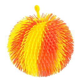 Míček antistresový mačkací chlupatý duhový 15cm 4 barvy