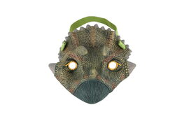 Maska dinosaurus gumová 15x18cm mix druhů 12ks v boxu karneval