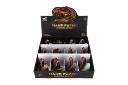 Maňásek hlava dinosaura guma 5x10cm mix druhů 12ks v boxu