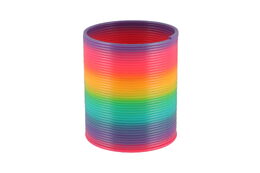 Spirála/pružina duhová plast průměr 8,5cm 6ks v boxu