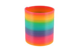 Spirála/pružina duhová plast průměr 8,5cm 6ks v boxu