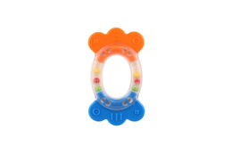 Chrastítko/Kousátko ovál plast/silikon 11cm na kartě 0m+