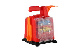 Garáž + 2 auta plast s vystřelovacím mechanismem 16x19x15cm