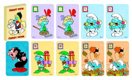 Černý Petr Šmoulové společenská hra - karty v krabičce 6x9cm