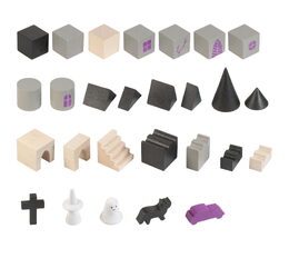 Stavebnice Strašidelný hrad dřevěný v krabici 29,5x20x6,5cm