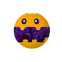Lampion koule Halloween papír průměr 30cm v sáčku (bez hůlky) 4 druhy karneval