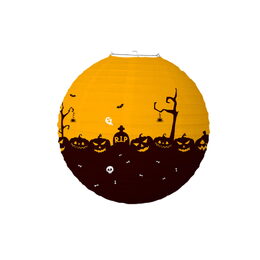 Lampion koule Halloween papír průměr 30cm v sáčku (bez hůlky) 4 druhy karneval