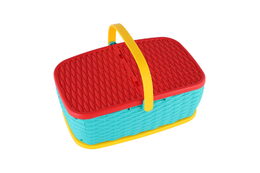 Piknikový košík - ovoce/zelenina krájecí 15ks plast 2 barvy 28x20cm