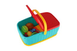 Piknikový košík - ovoce/zelenina krájecí 15ks plast 2 barvy 28x20cm
