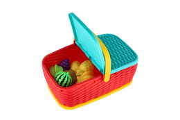 Piknikový košík - ovoce/zelenina krájecí 15ks plast 2 barvy 28x20cm
