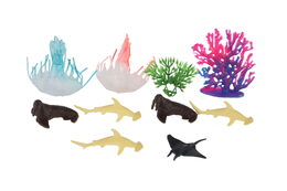 Mořská zvířátka 10ks plast 2 barvy v sáčku