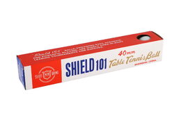 Míčky na stolní tenis 6ks SHIELD 4cm bezešvé bílé v krabičce 24x4cm