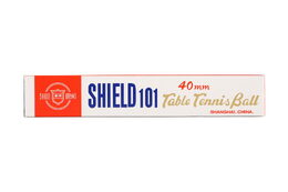 Míčky na stolní tenis 6ks SHIELD 4cm bezešvé žluté v krabičce 24x4cm