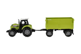 Traktor s valníkem plast 26cm na volný chod na baterie se zvukem, světlem 6ks v boxu