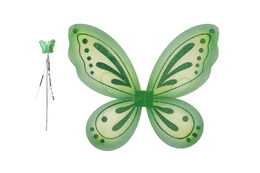Křídla motýlí s hůlkou nylon 2 barvy v sáčku 30,5x46x1cm karneval