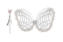 Křídla anděl s hůlkou nylon v sáčku 30,5x46x1cm karneval