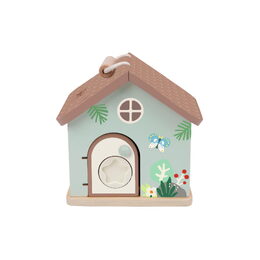 Skládanka/vkládačka dům dřevo 11ks 16x15x14cm 18m+