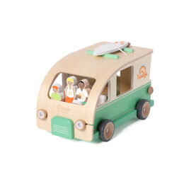 Obytný vůz vkládačka dřevěný v krabici 26x16x15cm