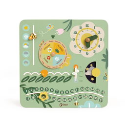 Kalendář dřevěný v anglickém jazyce v krabici 31x31x5cm