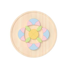 Skládanka/vkládačka mandala dřevo 71ks v krabici 23x23x5cm