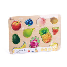 Puzzle/Vkládačka deskové ovoce dřevo ve fólii 30x21cm 18m+