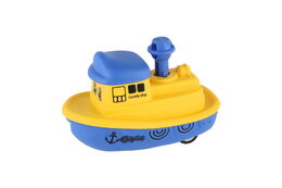 Loď/Lodička Zmáčkni a jeď plast 5x10cm na setrvačník 4 barvy 12ks v boxu