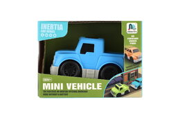 Auto mini plast 9cm na setrvačník 4 druhy v krabíčce 12x9x8cm