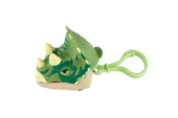 Přívěsek na klíče hlava dinosaurus kousací plast 6cm na setrvačník 6 druhů 12ks v boxu