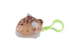 Přívěsek na klíče hlava dinosaurus kousací plast 6cm na setrvačník 6 druhů 12ks v boxu