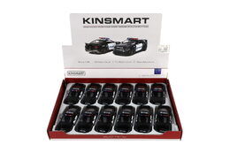 Auto Kinsmart 2024 Ford Mustang Dark Horse Policie 1:38 kov/plast 13cm na zpětné natažení 12ks v box