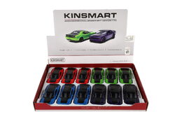 Auto Kinsmart 2023 Dodge Challenger SRT  Demon 170 kov/plast 13cm 4barvy na zpětné nat. 12ks v boxu