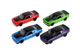Auto Kinsmart 2023 Dodge Challenger SRT  Demon 170 kov/plast 13cm 4barvy na zpětné nat. 12ks v boxu