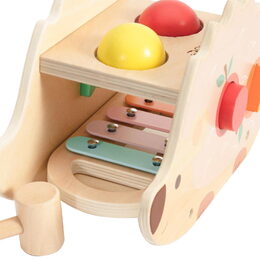 Zatloukačka/Xylofon 2v1s kladívkem dřevo v krabici 24x16x13cm 10m+