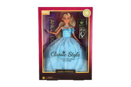 Panenka Anlily kloubová plast 30cm ve večerních šatech v krabici 24x33x7cm