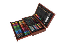Sada na malování - Art box kreativní sada 143ks v dřevěném kufříku 38x25x8cm