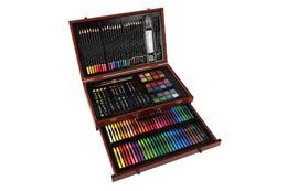 Sada na malování - Art box kreativní sada 143ks v dřevěném kufříku 38x25x8cm
