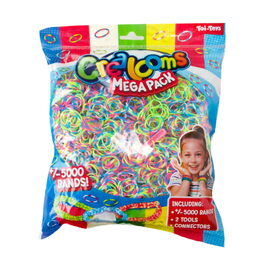 Udělej si svůj náramek - gumičky 5000ks + náčiní 4 barvy v sáčku 17x22cm