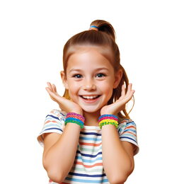 Udělej si svůj náramek - gumičky 5000ks + náčiní 4 barvy v sáčku 17x22cm